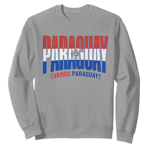 Vamos Paraguay Long Live Soccer Cheer Sweatshirt Patriotic Paraguaya Futbol Football Fans Pride TS02 Sport Gray Print Your Wear