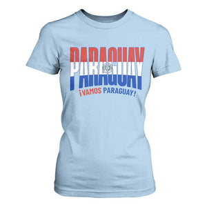 Vamos Paraguay Long Live Soccer Cheer T Shirt For Women Patriotic Paraguaya Futbol Football Fans Pride TS02 Light Blue Print Your Wear