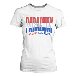 Vamos Paraguay Long Live Soccer Cheer T Shirt For Women Patriotic Paraguaya Futbol Football Fans Pride TS02 White Print Your Wear