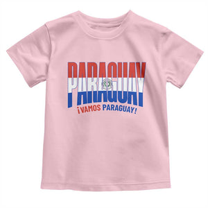 Vamos Paraguay Long Live Soccer Cheer Toddler T Shirt Patriotic Paraguaya Futbol Football Fans Pride TS02 Light Pink Print Your Wear