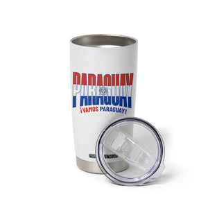 Vamos Paraguay Long Live Soccer Cheer Tumbler Cup Patriotic Paraguaya Futbol Football Fans Pride TS02 Print Your Wear