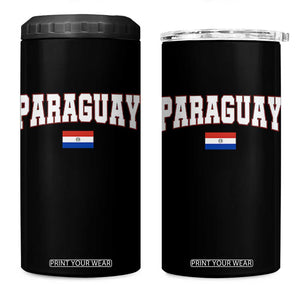 Paraguay Retro Athletic Varsity Style 4 in 1 Can Cooler Tumbler Paraguaya Flag Country Pride Heritage TS02 One Size: 16 oz Black Print Your Wear