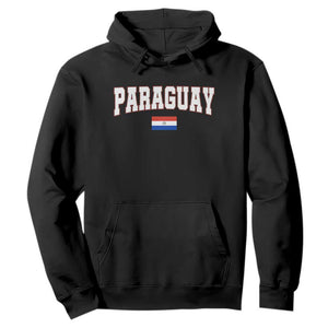 Paraguay Retro Athletic Varsity Style Hoodie Paraguaya Flag Country Pride Heritage TS02 Black Print Your Wear
