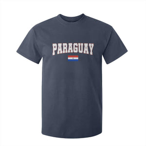 Paraguay Retro Athletic Varsity Style T Shirt For Kid Paraguaya Flag Country Pride Heritage TS02 Navy Print Your Wear