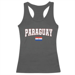 Paraguay Retro Athletic Varsity Style Racerback Tank Top Paraguaya Flag Country Pride Heritage TS02 Dark Heather Print Your Wear