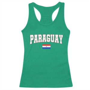 Paraguay Retro Athletic Varsity Style Racerback Tank Top Paraguaya Flag Country Pride Heritage TS02 Irish Green Print Your Wear
