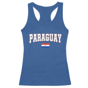 Paraguay Retro Athletic Varsity Style Racerback Tank Top Paraguaya Flag Country Pride Heritage TS02 Royal Blue Print Your Wear