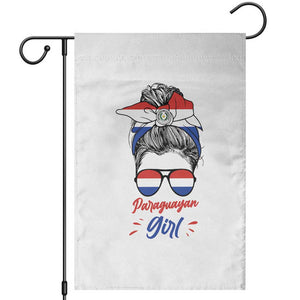 Proud Paraguayan Girl Messy Bun Bandana Aviator Sunglasses Garden Flag Paraguay Heritage Roots HispanicLatina Pride TS02 White Print Your Wear