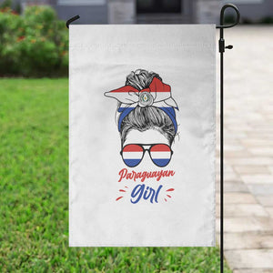 Proud Paraguayan Girl Messy Bun Bandana Aviator Sunglasses Garden Flag Paraguay Heritage Roots HispanicLatina Pride TS02 Print Your Wear