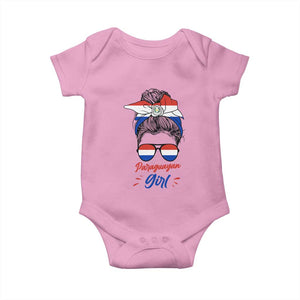 Proud Paraguayan Girl Messy Bun Bandana Aviator Sunglasses Baby Onesie Paraguay Heritage Roots HispanicLatina Pride TS02 Light Pink Print Your Wear