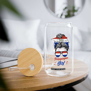 Proud Paraguayan Girl Messy Bun Bandana Aviator Sunglasses Glass Can Paraguay Heritage Roots HispanicLatina Pride TS02 Print Your Wear