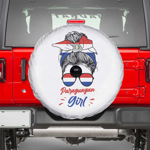 Proud Paraguayan Girl Messy Bun Bandana Aviator Sunglasses Spare Tire Cover Paraguay Heritage Roots HispanicLatina Pride TS02 White Print Your Wear