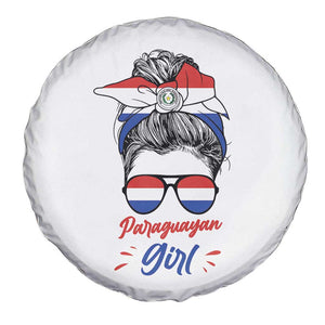 Proud Paraguayan Girl Messy Bun Bandana Aviator Sunglasses Spare Tire Cover Paraguay Heritage Roots HispanicLatina Pride TS02 Print Your Wear