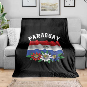 Paraguay Flag Passion Flower Mburucuya Graphic Throw Blanket Paraguaya Hispanic Latino Heritage Cultura Pride TS02 Print Your Wear