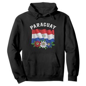 Paraguay Flag Passion Flower Mburucuya Graphic Hoodie Paraguaya Hispanic Latino Heritage Cultura Pride TS02 Black Print Your Wear