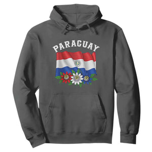 Paraguay Flag Passion Flower Mburucuya Graphic Hoodie Paraguaya Hispanic Latino Heritage Cultura Pride TS02 S Dark Heather Print Your Wear