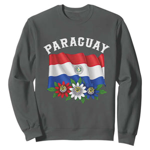 Paraguay Flag Passion Flower Mburucuya Graphic Sweatshirt Paraguaya Hispanic Latino Heritage Cultura Pride TS02 S Dark Heather Print Your Wear