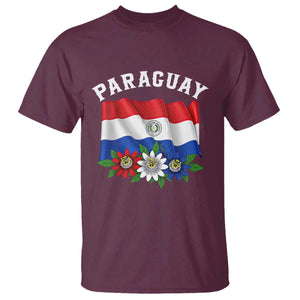 Paraguay Flag Passion Flower Mburucuya Graphic T Shirt Paraguaya Hispanic Latino Heritage Cultura Pride TS02 Maroon Print Your Wear