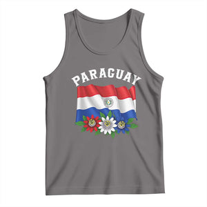 Paraguay Flag Passion Flower Mburucuya Graphic Tank Top Paraguaya Hispanic Latino Heritage Cultura Pride TS02 Deep Heather Print Your Wear