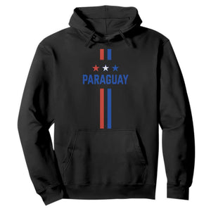 Paraguay Flag Soccer Jersey Style Graphic Hoodie Patriotic Paraguaya Pride Football Fans Sports Spirit TS02 Black Print Your Wear