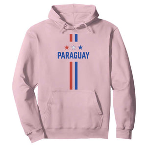 Paraguay Flag Soccer Jersey Style Graphic Hoodie Patriotic Paraguaya Pride Football Fans Sports Spirit TS02 Light Pink Print Your Wear