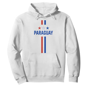 Paraguay Flag Soccer Jersey Style Graphic Hoodie Patriotic Paraguaya Pride Football Fans Sports Spirit TS02 White Print Your Wear