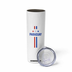 Paraguay Flag Soccer Jersey Style Graphic Skinny Tumbler Patriotic Paraguaya Pride Football Fans Sports Spirit TS02 Print Your Wear