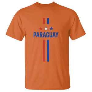 Paraguay Flag Soccer Jersey Style Graphic T Shirt Patriotic Paraguaya Pride Football Fans Sports Spirit TS02 Orange Print Your Wear