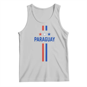 Paraguay Flag Soccer Jersey Style Graphic Tank Top Patriotic Paraguaya Pride Football Fans Sports Spirit TS02 Ash Print Your Wear