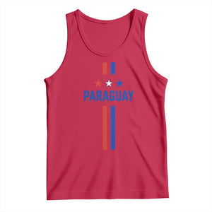 Paraguay Flag Soccer Jersey Style Graphic Tank Top Patriotic Paraguaya Pride Football Fans Sports Spirit TS02 Red Print Your Wear