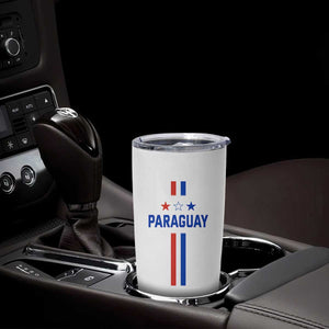 Paraguay Flag Soccer Jersey Style Graphic Tumbler Cup Patriotic Paraguaya Pride Football Fans Sports Spirit TS02 Print Your Wear