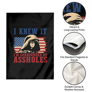 Funny I Knew It Im Surrounded by Axxholes Sci-fi Meme Garden Flag Patriotic Space Parody USA Flag Sarcastic 1980s Movie Quote TS02 Print Your Wear