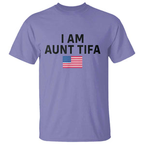 Funny I Am Aunt Tifa T Shirt Sarcastic Political Meme American Flag TS02 Violet Print Your Wear