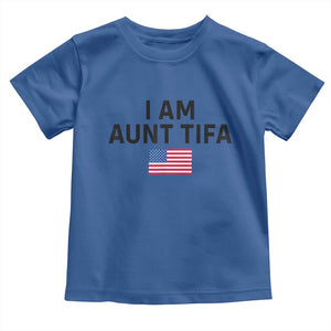 Funny I Am Aunt Tifa Toddler T Shirt Sarcastic Political Meme American Flag TS02 Royal Blue Print Your Wear