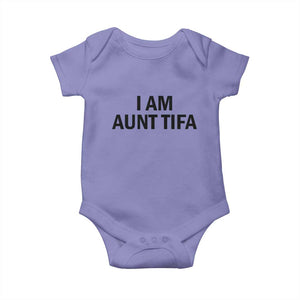 Funny I Am Aunt Tifa Baby Onesie Sarcastic Political Satire Minimalist TS02 Violet Print Your Wear