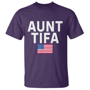 Aunt Tifa T Shirt Funny Political Sarcasm Patriotic American Flag TS02 Purple Print Your Wear