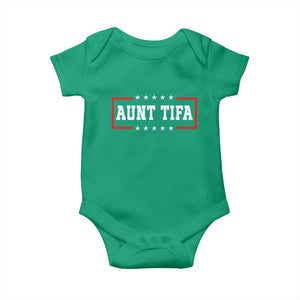 Aunt Tifa Baby Onesie Funny Political Sarcasm Patriotic TS02 Irish Green Print Your Wear