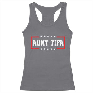 Aunt Tifa Racerback Tank Top Funny Political Sarcasm Patriotic TS02 Charcoal Print Your Wear