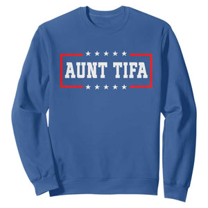 Aunt Tifa Sweatshirt Funny Political Sarcasm Patriotic TS02 Royal Blue Print Your Wear