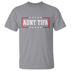 Aunt Tifa T Shirt Funny Political Sarcasm Patriotic TS02 Sport Gray Print Your Wear
