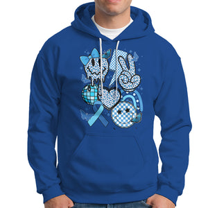 In November We Wear Blue T1D T2D Diabetes Awareness Retro Groovy Hoodie TS02 Royal Blue Printyourwear