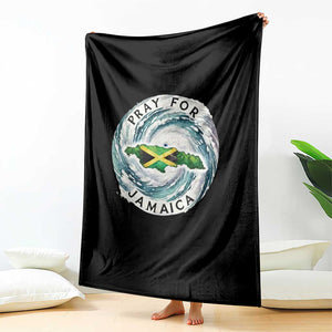 Pray For Jamaica Hurricane Support Throw Blanket Strong Island Map and Storm Graphic TS02 Print Your Wear