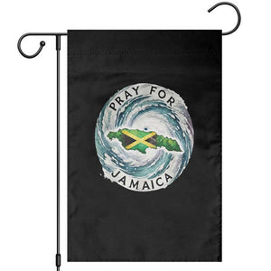 Pray For Jamaica Hurricane Support Garden Flag Strong Island Map and Storm Graphic TS02 Black Print Your Wear