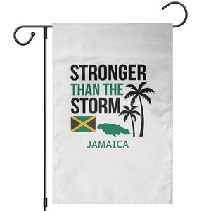 Stronger Than The Storm Jamaica Garden Flag Resilience and Hope Hurricane Awareness TS02 White Print Your Wear