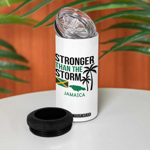 Stronger Than The Storm Jamaica 4 in 1 Can Cooler Tumbler Resilience and Hope Hurricane Awareness TS02 Print Your Wear