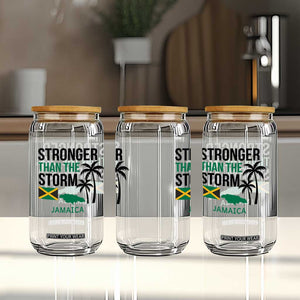 Stronger Than The Storm Jamaica Glass Can Resilience and Hope Hurricane Awareness TS02 Print Your Wear