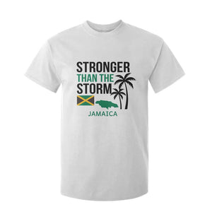 Stronger Than The Storm Jamaica T Shirt For Kid Resilience and Hope Hurricane Awareness TS02 White Print Your Wear