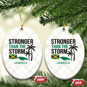 Stronger Than The Storm Jamaica Ceramic Ornament Resilience and Hope Hurricane Awareness TS02 Print Your Wear