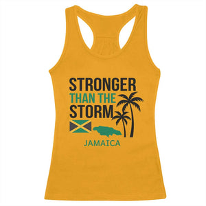 Stronger Than The Storm Jamaica Racerback Tank Top Resilience and Hope Hurricane Awareness TS02 Gold Print Your Wear