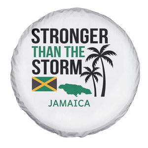 Stronger Than The Storm Jamaica Spare Tire Cover Resilience and Hope Hurricane Awareness TS02 Print Your Wear
